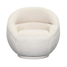 Clara Boucle Swivel Accent Chair